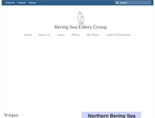 Tablet Screenshot of beringseaelders.org